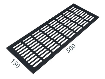 SRL - ALFA vetracia mriežka 150 x 500 mm  CIM - čierna matná (C35)