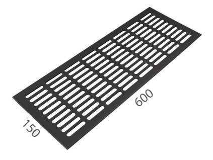 SRL - ALFA vetracia mriežka 150 x 600 mm  CIM - čierna matná (C35)