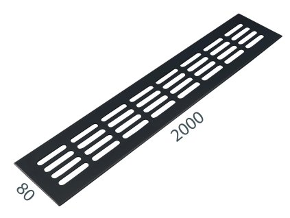 SRL - ALFA vetracia mriežka 80 x 2000 mm  CIM - čierna matná (C35)