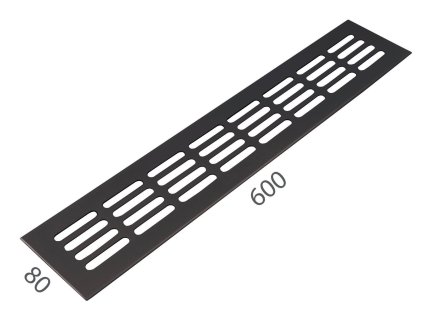 SRL - ALFA vetracia mriežka 80 x 600 mm  CIM - čierna matná (C35)