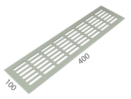 SRL - ALFA vetracia mriežka 100 x 400 mm  NEM - nerez matná