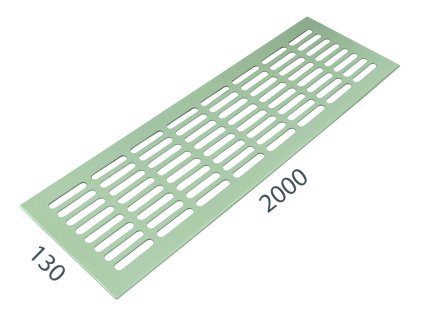 SRL - ALFA vetracia mriežka 130 x 2000 mm  NEM - nerez matná