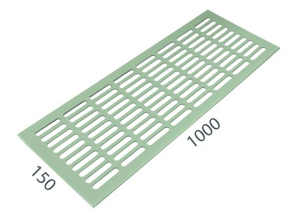 SRL - ALFA vetracia mriežka 150 x 1000 mm  NEM - nerez matná