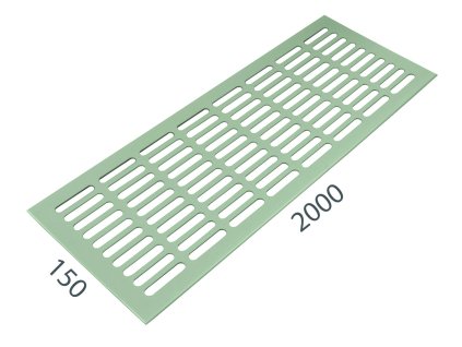SRL - ALFA vetracia mriežka 150 x 2000 mm  NEM - nerez matná