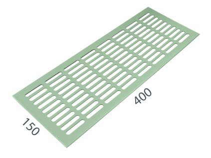 SRL - ALFA vetracia mriežka 150 x 400 mm  NEM - nerez matná