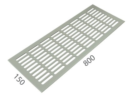 SRL - ALFA vetracia mriežka 150 x 800 mm  NEM - nerez matná