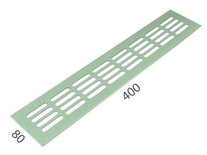SRL - ALFA vetracia mriežka 80 x 400 mm  NEM - nerez matná