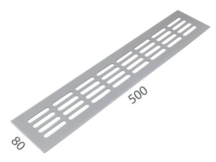 MPK -  Vetracia mriežka 80 x 500 mm  STM - strieborná matná (F1)