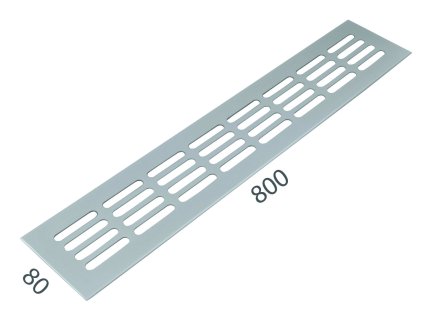 MPK -  Vetracia mriežka 80 x 800 mm  STM - strieborná matná (F1)