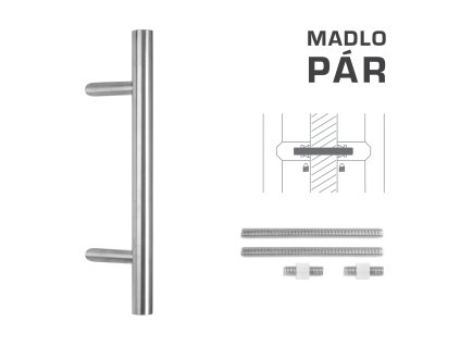 FT - MADLO kód K10 Ø 35 mm UN pár  NEM - nerez matná (F60)