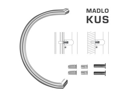 FT - MADLO kód K16 Ø 30 mm SP ks  NEM - nerez matná (F60)