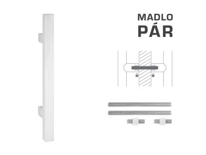 FT - MADLO kód K31 25x25 mm UN pár  BIM - biela matná (FBO)