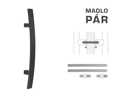 FT - MADLO kód K41C 40x10 mm UN pár  CIM - čierna matná (FNO)
