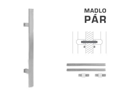 FT - MADLO kód K41S 40x10 mm UN pár  NEM - nerez matná (F60)