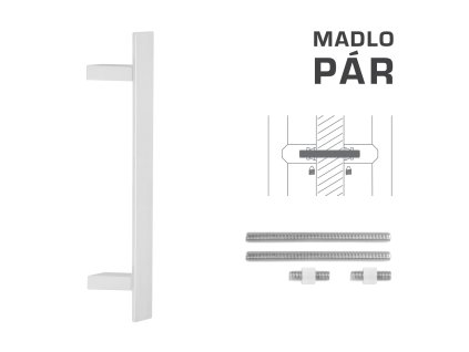 FT - MADLO kód K41Z 40x10 mm UN pár BIM - biela matná (FBO)