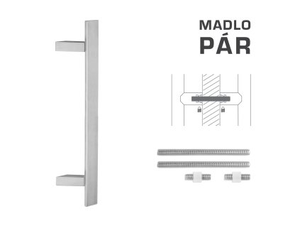 FT - MADLO kód K41Z 40x10 mm UN pár  NEM - nerez matná (F60)