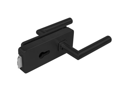 MPK -  UNIQUE R8 - ZÁMOK na sklo s kľučkou FAVORIT - PZ  CIM - čierna matná