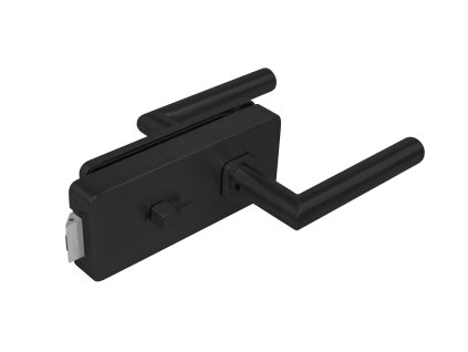 MPK -  UNIQUE R8 - ZÁMOK na sklo s kľučkou FAVORIT - WC  CIM - čierna matná