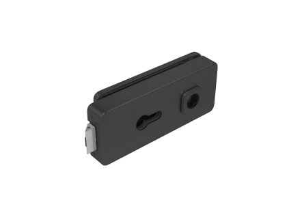 MPK -  UNIQUE R8 - ZÁMOK na sklenené dvere - PZ  CIM - čierna matná (PBK-MS)