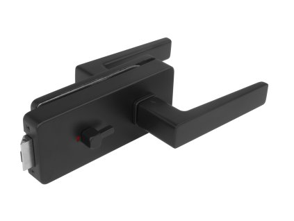 MPK - UNIQUE R8 - ZÁMOK na sklo s kľučkou ERICA - WC CIM - čierna matná