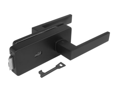 MPK -  UNIQUE R8 - ZÁMOK na sklo s kľučkou PINA - BBQ  CIM - čierna matná