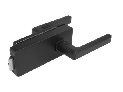 MPK -  UNIQUE R8 - ZÁMOK na sklo s kľučkou RAFLESIA - bez otvoru zadný  CIM - čierna matná