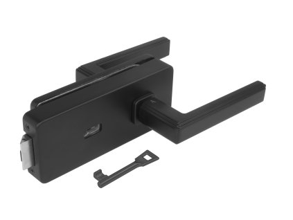 MPK -  UNIQUE R8 - ZÁMOK na sklo s kľučkou RAFLESIA - BBQ  CIM - čierna matná