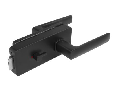 MPK -  UNIQUE R8 - ZÁMOK na sklo s kľučkou STELLA  - WC  CIM - čierna matná