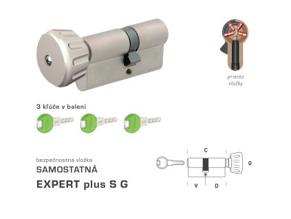 DK - EXPERT plus S G - s gombíkom  NIM - nikel matný