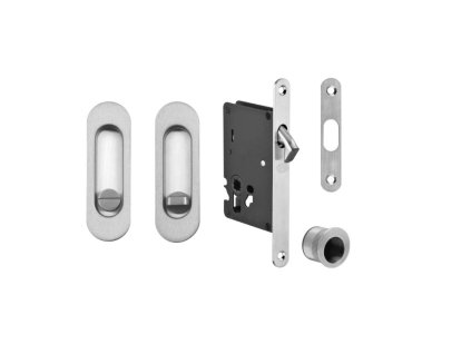 FT - Set na posuvné dvere oválny - WC  NEM - nerez matná (F60)