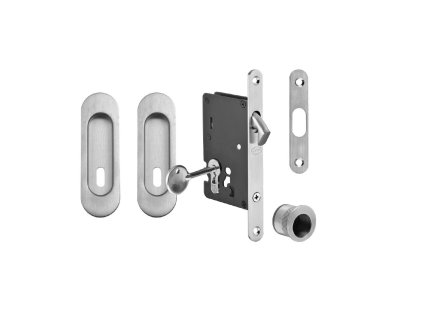 FT - Set na posuvné dvere oválny BB/D  NEM - nerez matná (F60)