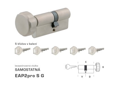 DK - EAP2pro S G - s gombíkom  NIM - nikel matný