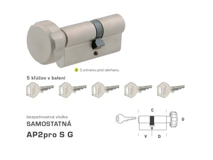DK - AP2pro S G - s gombíkom  NIM - nikel matný