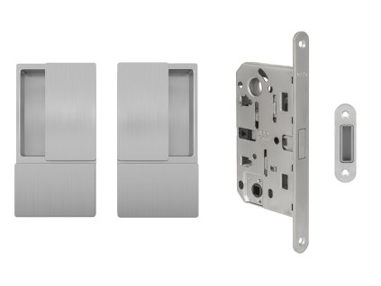 AGB - Set na otváravé dvere WAVE - HR bez otvoru  CHM - chróm matný (32)