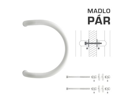 WA - MADLO M1 WA/A-DHP pár  BIL - biela lesklá (RAL 9016)