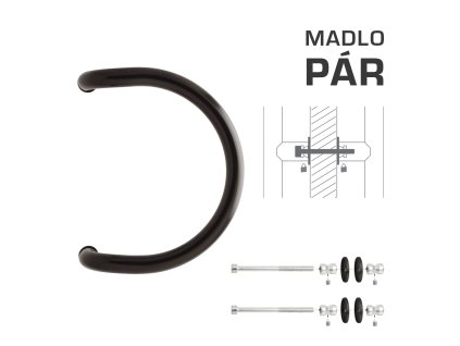 WA - MADLO M1 WA/A-DHP pár  HNM.T - hnedá matná tmavá (RAL 8019)