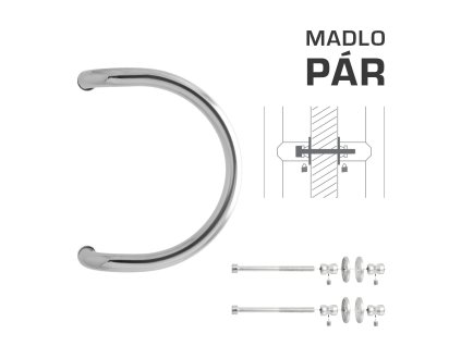 WA - MADLO M1 WA/A-DHP pár  NEL - nerez lesklá