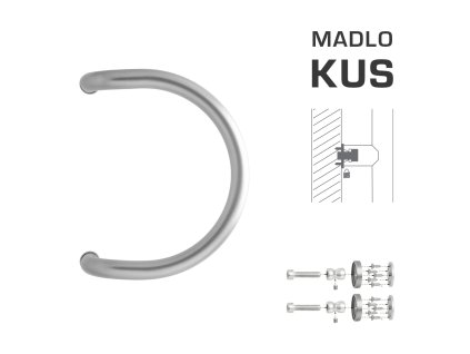WA - MADLO M1 WA/B-D-DREVO ks  STM - strieborná matná (RAL 9006)