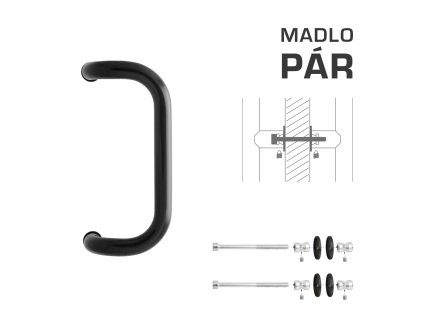 WA - MADLO M2 WA/A-DHP pár  CIM - čierna matná (RAL 9005)