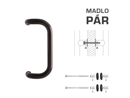 WA - MADLO M2 WA/A-DHP pár  HNM.T - hnedá matná tmavá (RAL 8019)