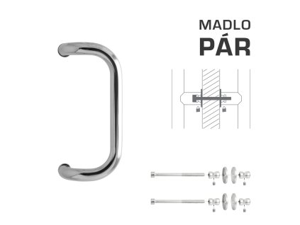 WA - MADLO M2 WA/A-DHP pár  NEL - nerez lesklá