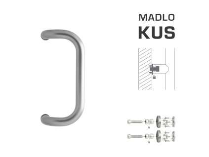 WA - MADLO M2 WA/B-D-DREVO ks  STM - strieborná matná (RAL 9006)