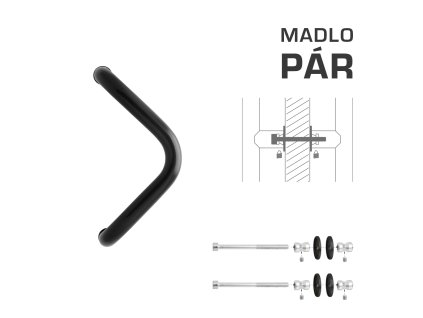 WA - MADLO M6 WA/A-DHP pár  CIM - čierna matná (RAL 9005)