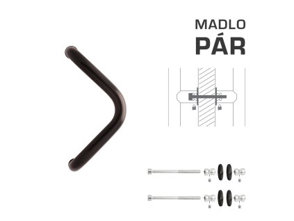 WA - MADLO M6 WA/A-DHP pár  HNM.T - hnedá matná tmavá (RAL 8019)