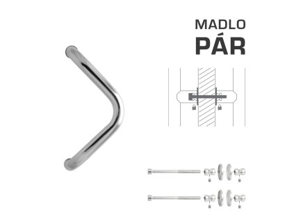 WA - MADLO M6 WA/A-DHP pár  NEL - nerez lesklá