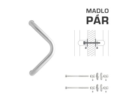 WA - MADLO M6 WA/A-DHP pár  NEM - nerez matná