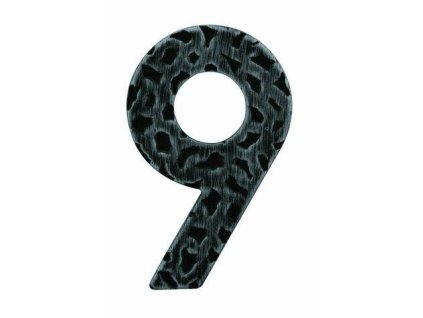LR - DOMOVÁ ČÍSLICA  "9" - 120 mm  CIK - čierna kovaná