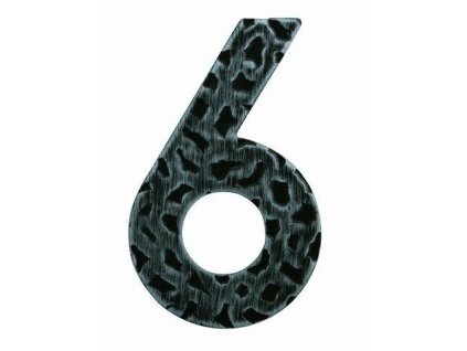 LR - DOMOVÁ ČÍSLICA  "6" - 120 mm  CIK - čierna kovaná
