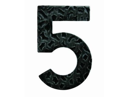 LR - DOMOVÁ ČÍSLICA  "5" - 120 mm  CIK - čierna kovaná