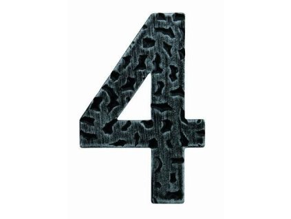 LR - DOMOVÁ ČÍSLICA  "4" - 120 mm  CIK - čierna kovaná